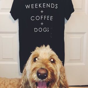 Weekends Coffee and Dogs T shirt